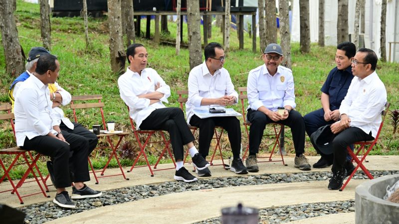 jokowi sarapan dengan menteri di ikn