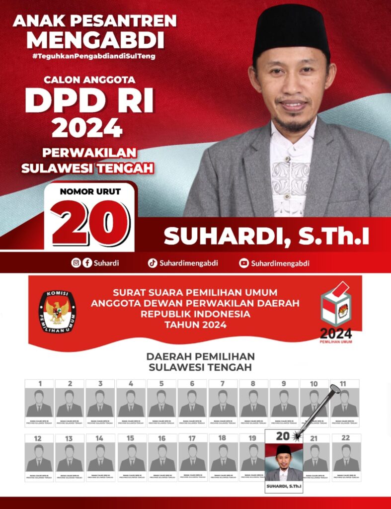 suhardi caleg dpd ri sulteng